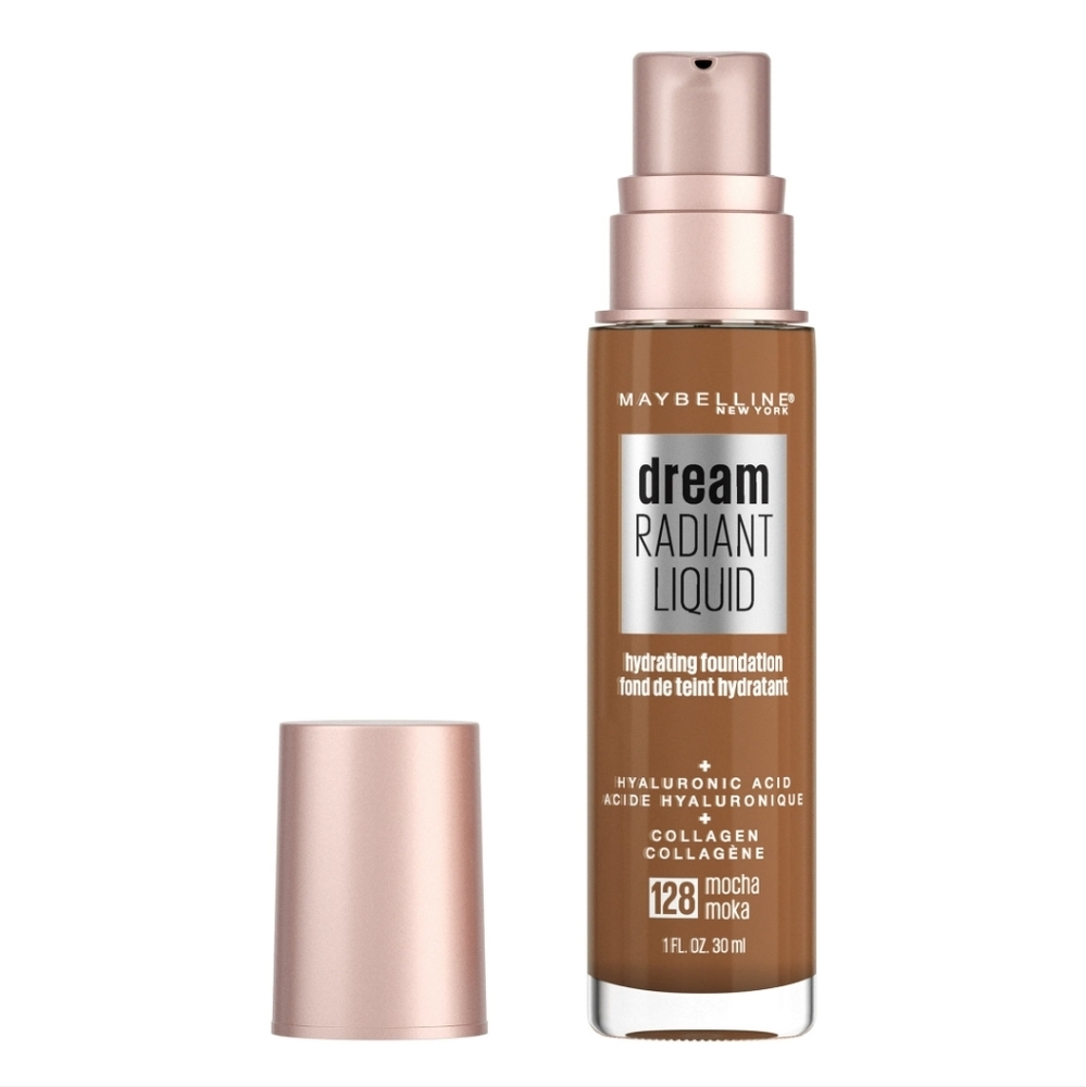 Maybelline Dream Radiant Liquid Foundation Makeup, 128 Mocha